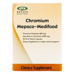 CHROMIUM MEPACO - MEDIFOOD ( CHROMIUM PICOLINATE 200 MCG ) DIETARY SUPPLEMENT 20 CAPSULES
